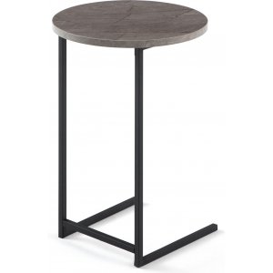 Mitazor-sivupöytä Ø38 cm - Harmaa marmori/musta Mitazor-sivupöytä Ø38 cm - Harmaa marmori/musta