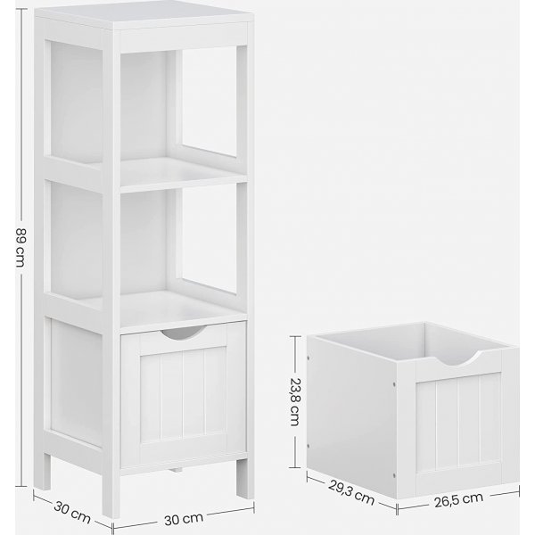 Annette kylpyhuonehylly - valkoinen Annette kylpyhuonehylly - valkoinen