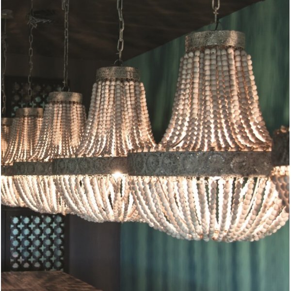 Pallolamppu Signum kattovalaisin - (vaaleat puupallot)