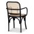 Malmby-runkoinen tuoli taivutettua puuta, musta/rottinki + Huonekalujen jalat