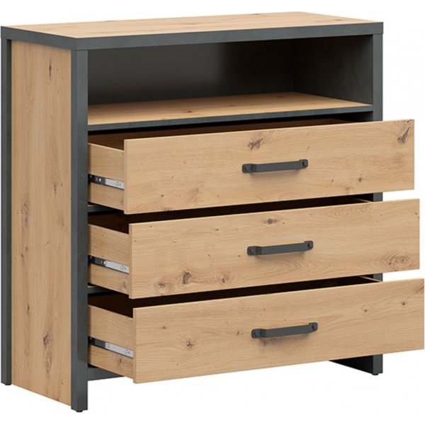 Weston lipasto 90 cm - Artisan tammi/harmaa Weston lipasto 90 cm - Artisan tammi/harmaa