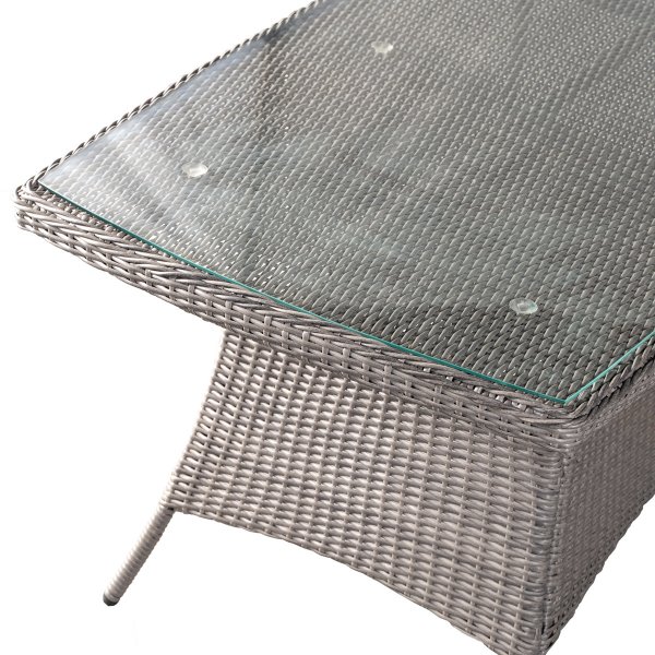 Kalifornian ulkokalusteet, jossa on lepotuoli, nojatuolit ja pöytä - Harmaa synteettinen rottinki Kalifornian ulkokalusteet, jossa on lepotuoli, nojatuolit ja pöytä - Harmaa synteettinen rottinki