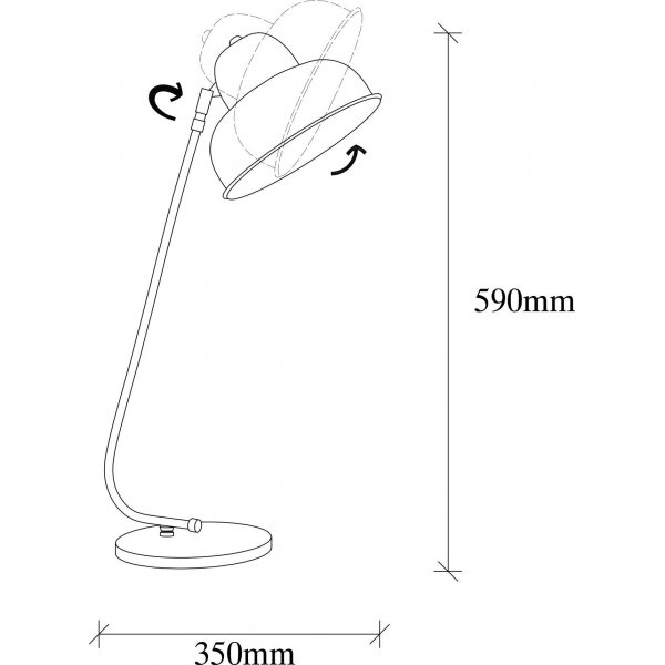 Bergamo p�yt�valaisin - musta