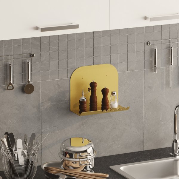 Lyhyt seinähylly - kulta Lyhyt seinähylly - kulta