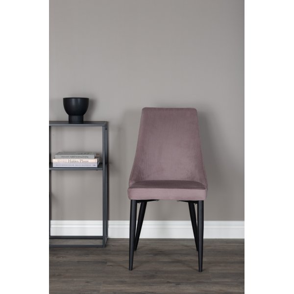 Laila ruokatuoli - Vaaleanpunainen vakosametti Laila ruokatuoli - Vaaleanpunainen vakosametti