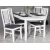 Gs ruokaryhm: Pyt 160/210 cm sislten 4 Gs tuolia - Valkoinen/harmaa