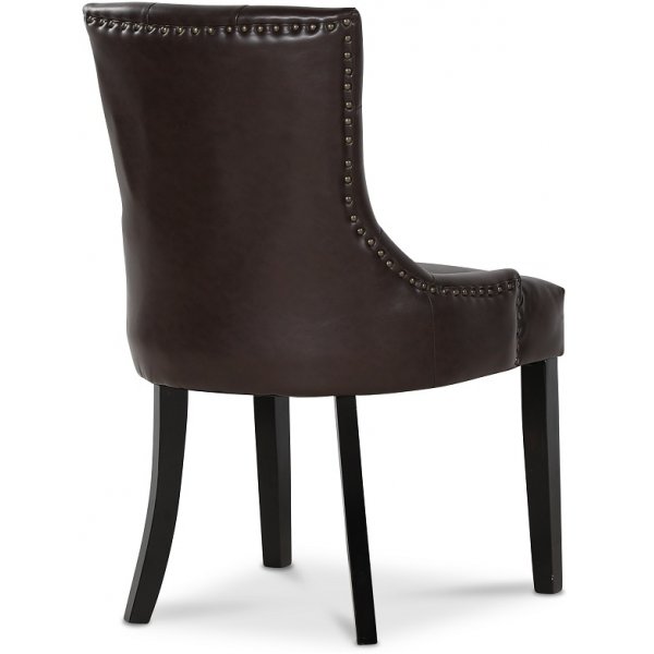 Paris ruokailuryhm�, valkoinen p�yt� + 4kpl Tuva Eastport -tuolia - ruskea (PU)