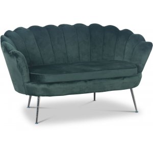 Kingsley 2-istuttava sohva samettia - vihre / kromi