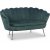 Kingsley 2-istuttava sohva samettia - vihreä / kromi + Huonekalujen jalat