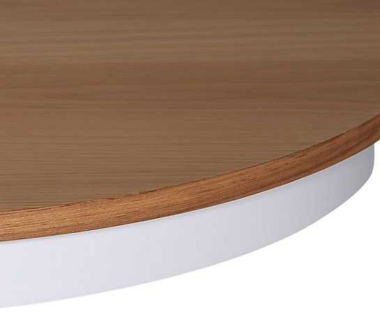 Pyöreä ruokapöytä, jatkettava Ø106-141 cm - Valkoinen / Öljytty tammi + Huonekalujen tekstiilien puhdistus Pyöreä ruokapöytä, jatkettava Ø106-141 cm - Valkoinen / Öljytty tammi + Huonekalujen tekstiilien puhdistus