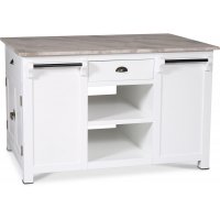 Heritage Kitchen Island marmorinen kansi - Valkoinen runko / harmaa-beige marmori Heritage Kitchen Island marmorinen kansi - Valkoinen runko / harmaa-beige marmori