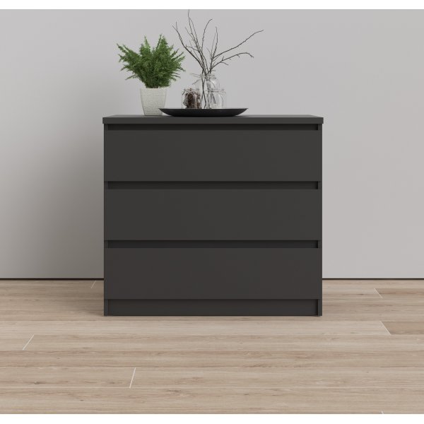 Naia lipasto 3 laatikolla - musta Naia lipasto 3 laatikolla - musta