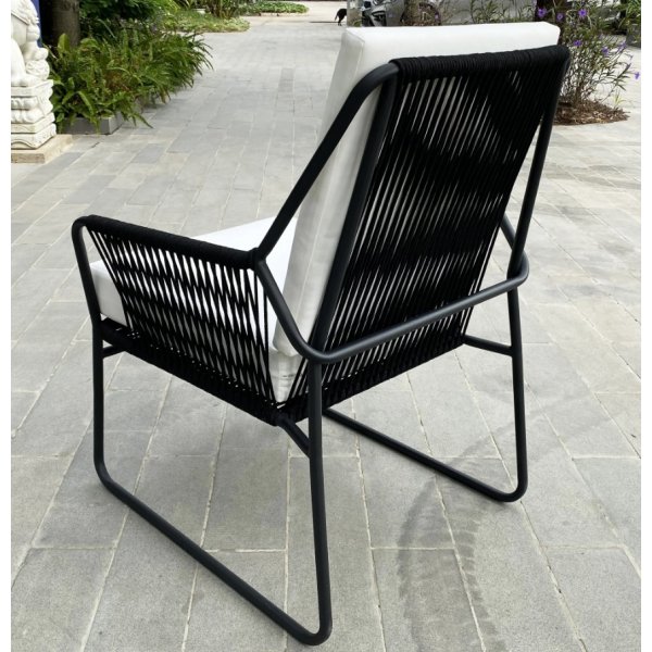 Sandhamn lepotuoli - musta/valkoinen Sandhamn lepotuoli - musta/valkoinen