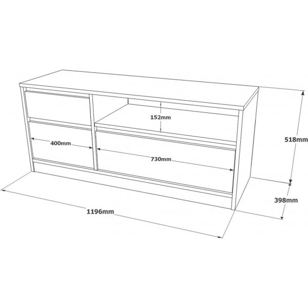 Luvio mediapenkki 7 - tammi/musta