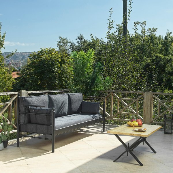 Hampus 3-istuttava ulkosohva - musta/antrasiitti Hampus 3-istuttava ulkosohva - musta/antrasiitti