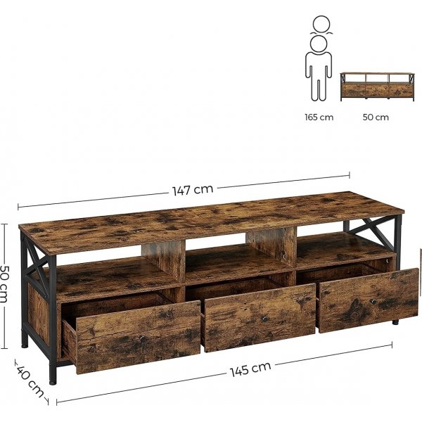 Amos mediapenkki - Ruskea/musta Amos mediapenkki - Ruskea/musta