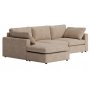 Moby tummanbeige divaanisohva 296 cm - Knnettv divaanisohva taskujousilla