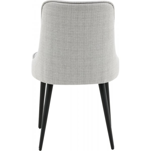 Alice Deluxe ruokatuoli - Vaaleanharmaa/musta