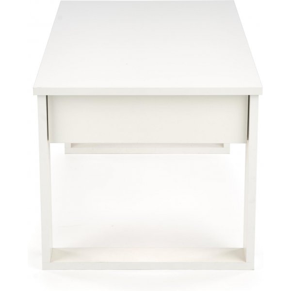 Sohvapyt valkoinen silytyslaatikoilla 110x60 cm