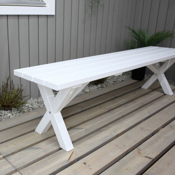 Scottsdale penkki 180 cm - Valkoinen Scottsdale penkki 180 cm - Valkoinen