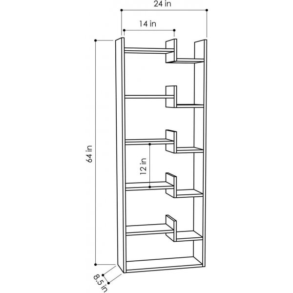 Oppa kirjahylly - tumma tammi/antrasiitti