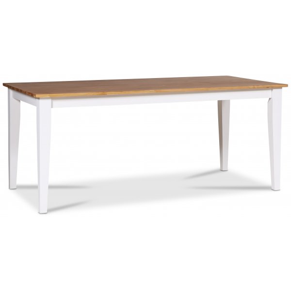 Dalars-ruokailuryhm, 140 cm pyt valkoinen/tammi, nelj tuolia + 3.00 x Huonekalujen jalat