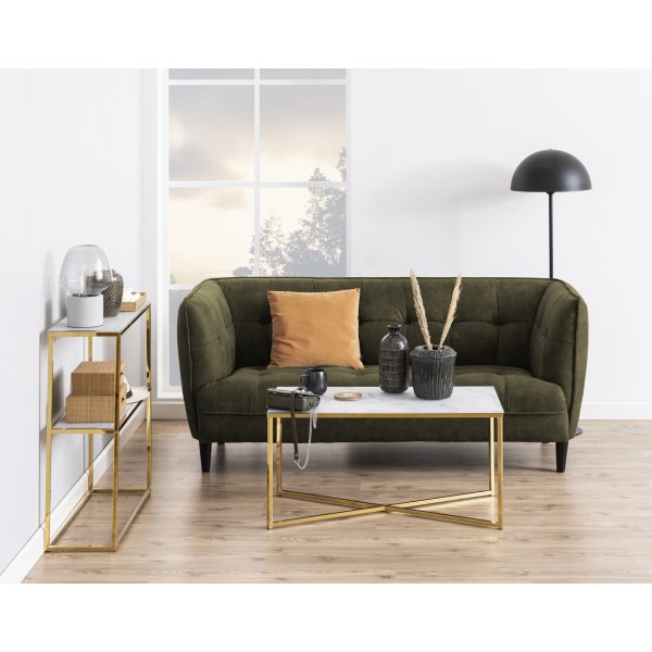 Alisma konsolipöytä 79,5 cm - Valkoinen marmori/kulta Alisma konsolipöytä 79,5 cm - Valkoinen marmori/kulta