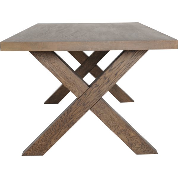 Zion ruokapyt 200 x 100 cm - Ruskea ljytty tammiviilu