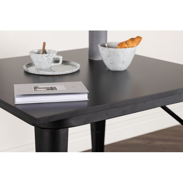 Tempe ruokapöytä 80 x 80 cm - Musta Tempe ruokapöytä 80 x 80 cm - Musta