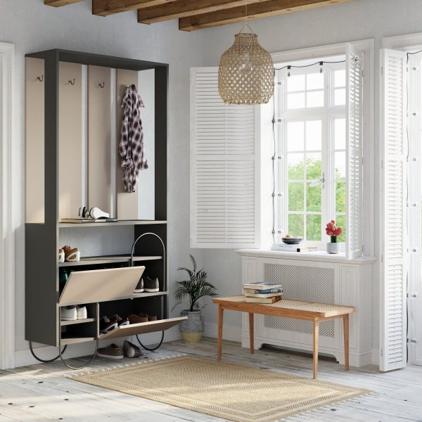 Norfolkin aulakalusteet - Vaaleanruskea/antrasiitti Norfolkin aulakalusteet - Vaaleanruskea/antrasiitti