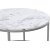 Ruffo sohvapyt 38/60 cm - Valkoinen marmori/hopeaharmaa
