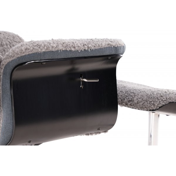 Nojatuoli jalkarahilla - Harmaa - Hagön + Huonekalujen tahranpoistoaine Nojatuoli jalkarahilla - Harmaa - Hagön + Huonekalujen tahranpoistoaine