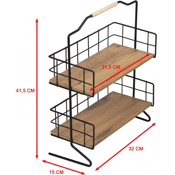 Muu hylly - Ruskea/musta Muu hylly - Ruskea/musta