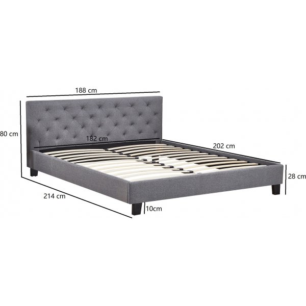 Tingsryd parivuode 180 x 200 cm - harmaa + Huonekalujen tekstiilien hoito Tingsryd parivuode 180 x 200 cm - harmaa + Huonekalujen tekstiilien hoito