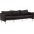 Brunskr 3-istuttava sohva - musta
