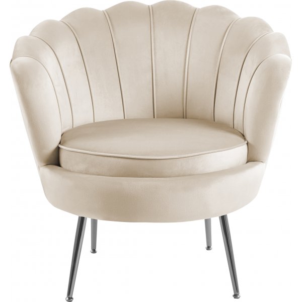 Nojatuoli beige samettia - Kingsley