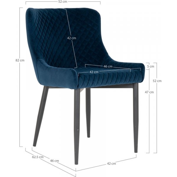 Boston-ruokailutuoli - tummansininen/musta Boston-ruokailutuoli - tummansininen/musta