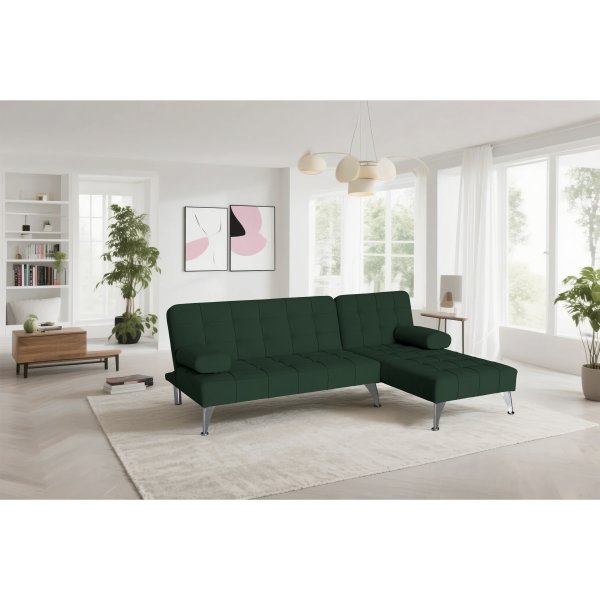 Vihre samettisohva sngyn toiminnolla