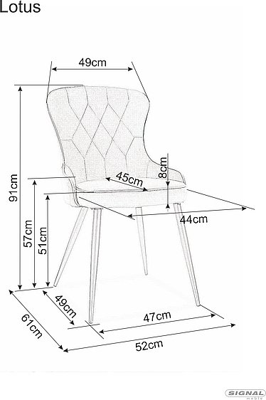 Lotus ruokapöydän tuoli - Harmaa sametti Lotus ruokapöydän tuoli - Harmaa sametti