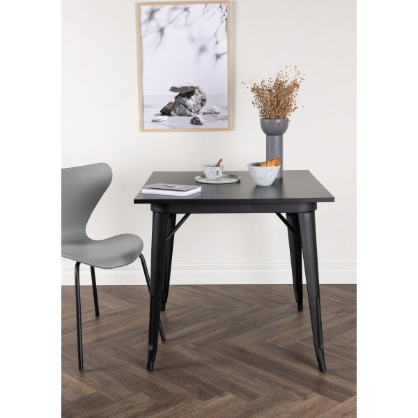 Tempe ruokapöytä 80 x 80 cm - Musta Tempe ruokapöytä 80 x 80 cm - Musta