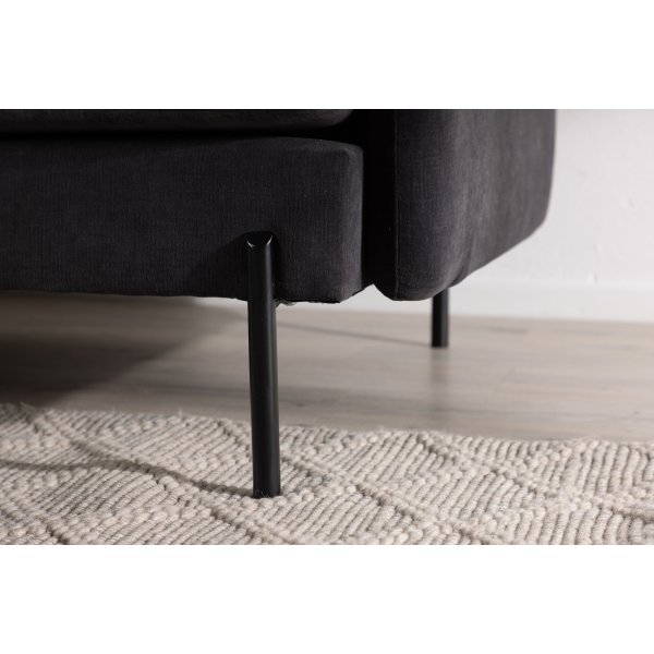 Antibes 2-istuttava sohva - Musta/Tummanharmaa