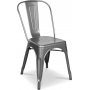 Ruokailuryhm Berivan 102-142 cm tammi/valkoinen, 4 Industry-tuolia harjatusta terksest