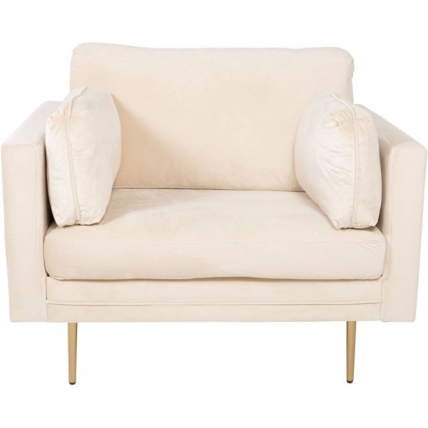 Nojatuoli Savanna - Beige (Sametti) / Messinkijalat Nojatuoli Savanna - Beige (Sametti) / Messinkijalat