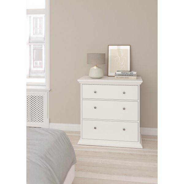 North-lipasto, jossa 3 laatikkoa - Valkoinen