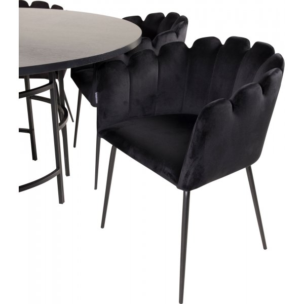 Halmstad nojatuoli - musta Halmstad nojatuoli - musta