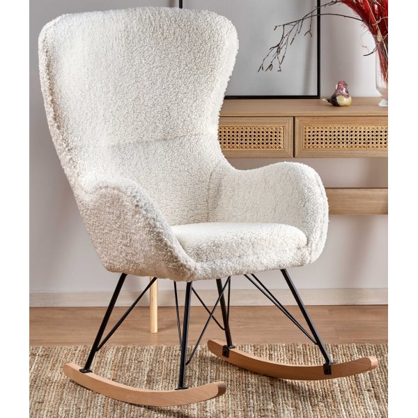 Doro keinutuoli - Kermanvalkoinen/musta + Huonekalujen tahranpoistoaine Doro keinutuoli - Kermanvalkoinen/musta + Huonekalujen tahranpoistoaine