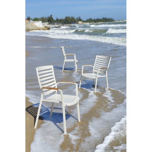 Portaalit ruokailuryhmä 1 - Valkoinen/tiikki Portaalit ruokailuryhmä 1 - Valkoinen/tiikki