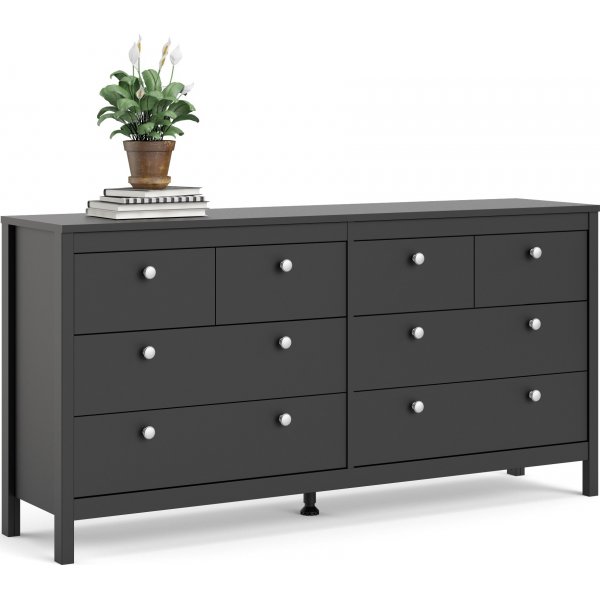 Madrid lipasto 160 cm leve - Musta