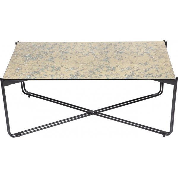 Lori-sohvapyt 110x60 cm - Antiikkivrinen peililasi messinki + Huonekalujen tahranpoistoaine