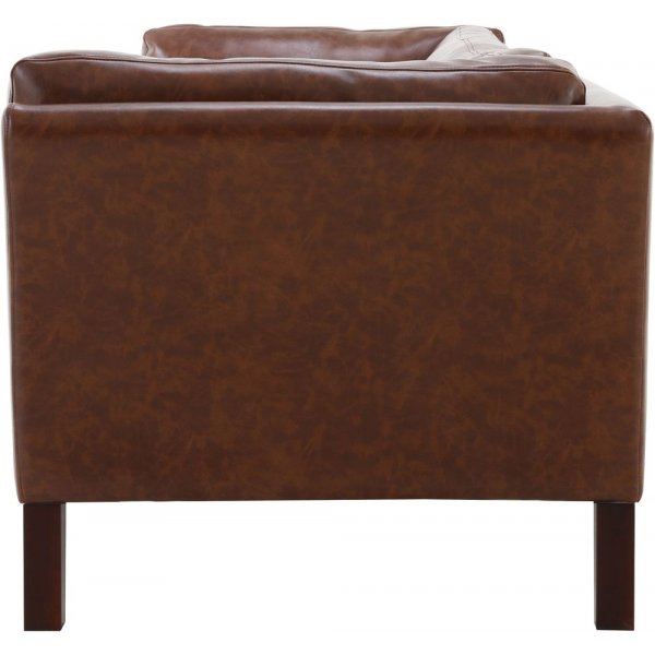 Sohva 3-istuttava ruskea vintage PU 198 cm - Heritage Sohva 3-istuttava ruskea vintage PU 198 cm - Heritage